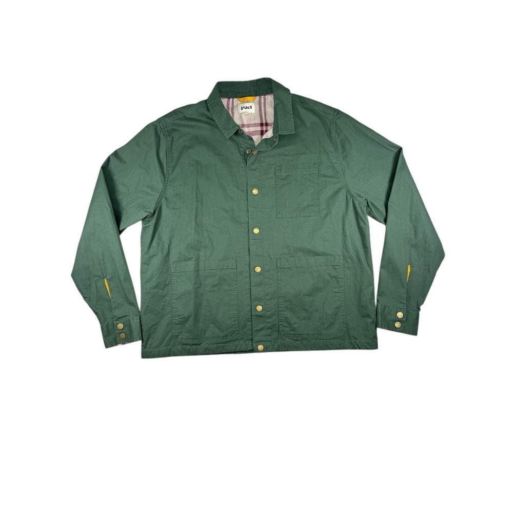 PACT mens woven twill flanned lined jacket size XL
